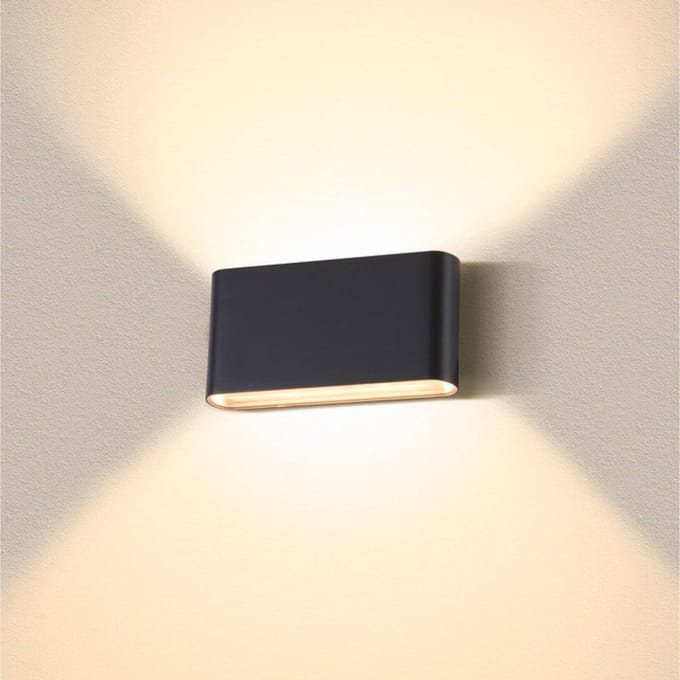 SLV Oval buitenwandlamp up/down CCT 17,5 cm zwart
