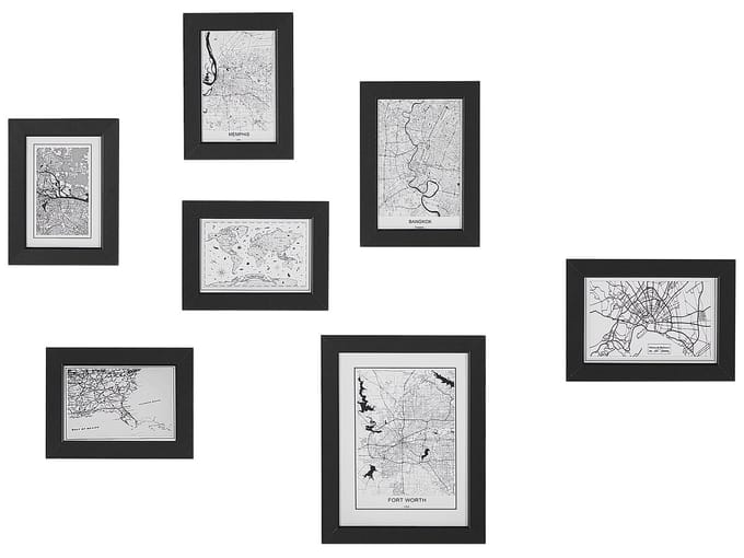 DENKORO - Wanddecoratie - Zwart - MDF