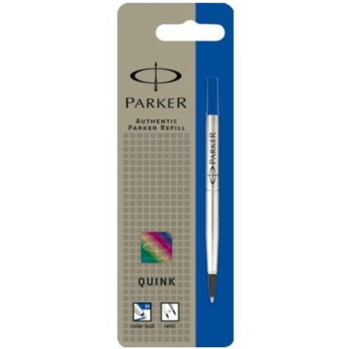 Parker rollerballpen inktvulling | medium punt | blauwe QUINK inkt | 1 stuk