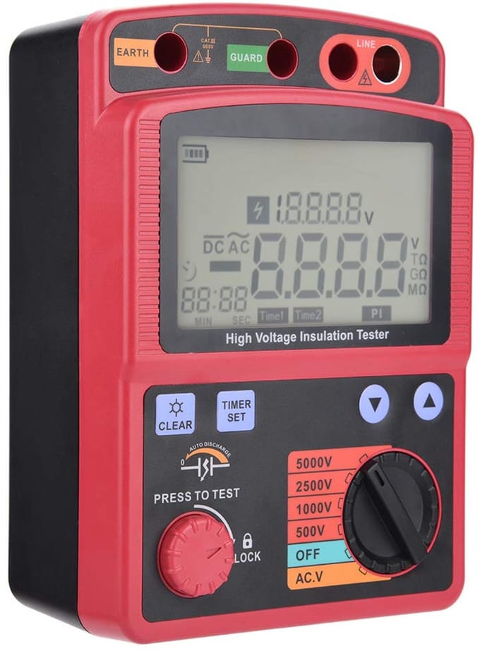 Isolatieweerstandstester - Megger Tester - Elektrische Inspecties - 5KV Testspanning - 22 x 153 x 96 cm
