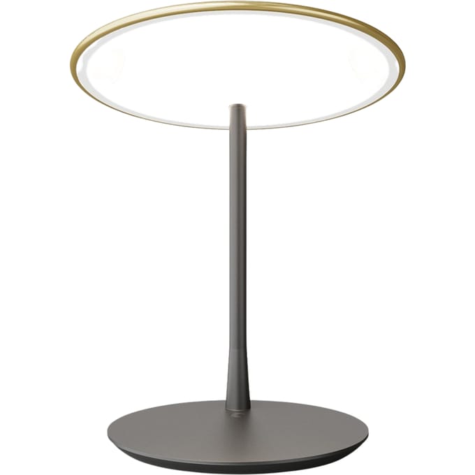 NINE Disc Tafellamp Geborsteld Messing/ Zwart