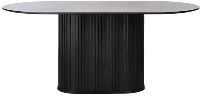Eettafel Nola ovaal 180x95 cm eiken- zwart