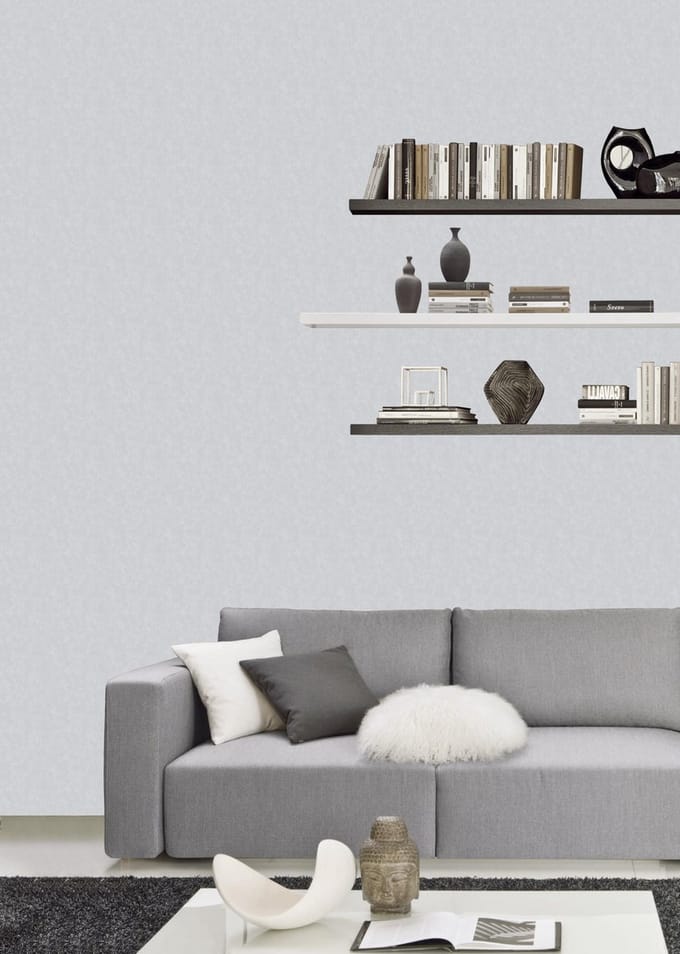 Dutch Wallcoverings Vliesbehang uni - Grijs