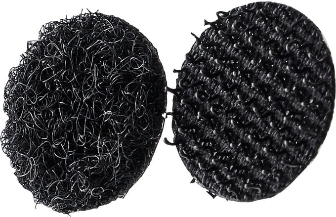 Vel met 54 sets - 21mm - Zwarte Zelfklevende Klittenband Stippen - type K-21Z