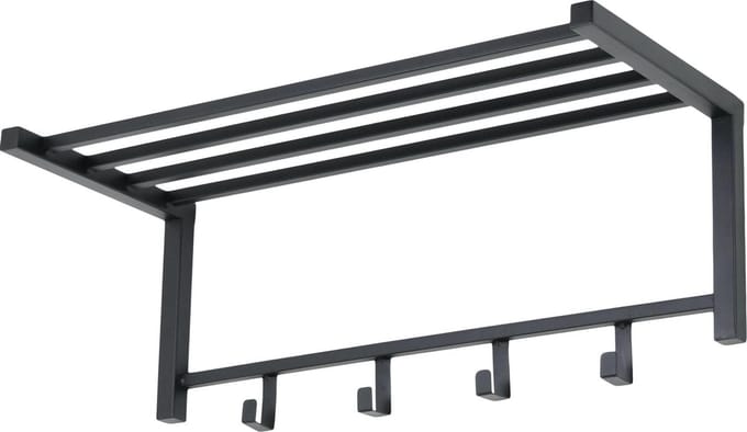 LOFT42 Bergamo Kapstok - Zwart – Metaal – 4 haken