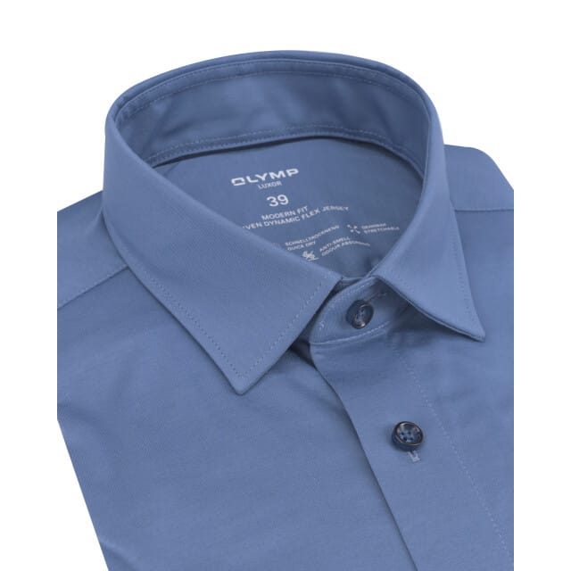 OLYMP Luxor 24/Seven Overhemd, Modern Fit, New Kent, Neurenbergs Blauw