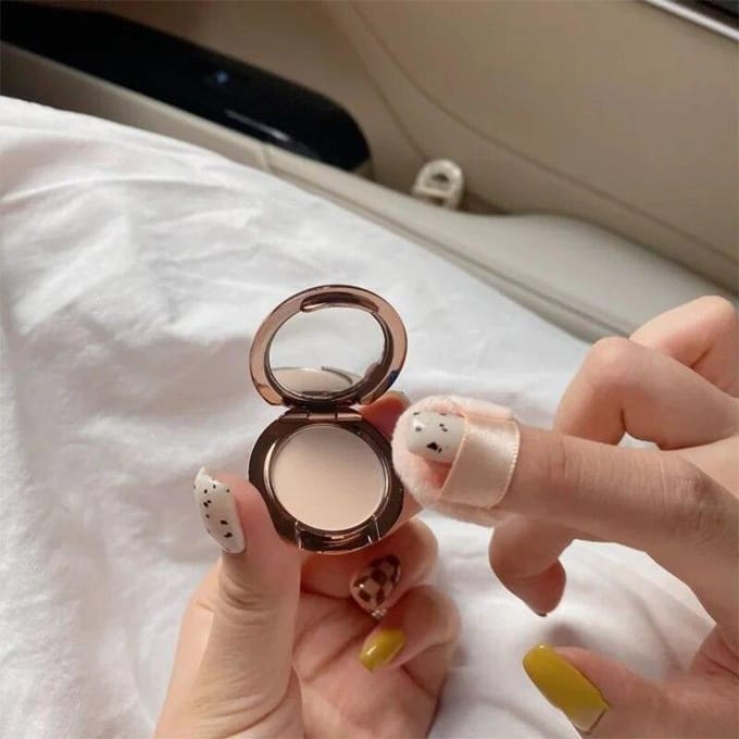 Mini Powder Setting Powder Sample Blijvende Oil Control Waterproof Foundation Natuurlijk fleurt de huidskleur op Mini Powder Makeup 01 gray