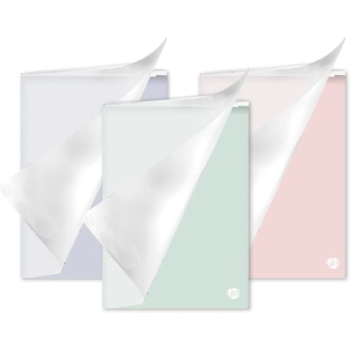 Mila pastel schrift a5, gelinieerd, assorti