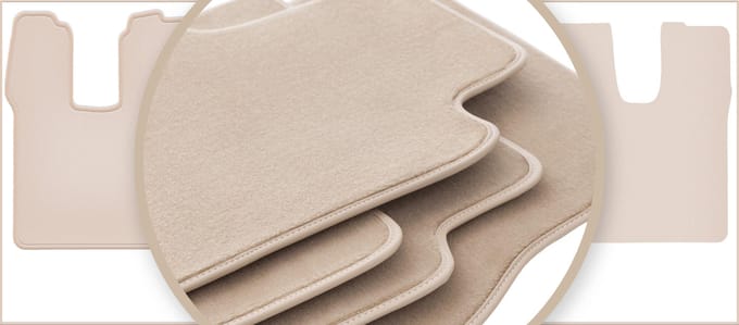 PREMIUM beige matten voor: MAN TGL / TGM vrachtwagen 2005-