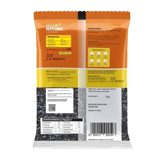 Graines de chia biologiques Pro Nature, 250 g yellow