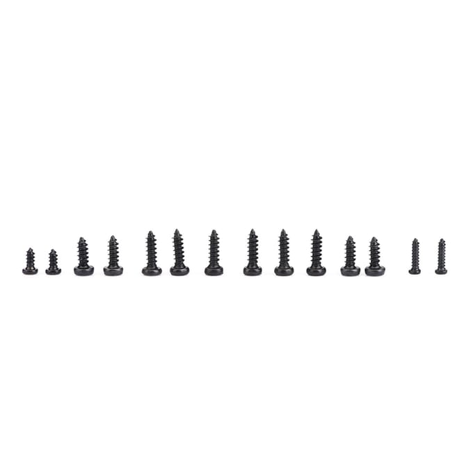 1000 stuks Kleine Schroeven Kruiskop Zelfborende Bouten Assortimentskit M1 M1.2 M1.4 M1.7 zwart