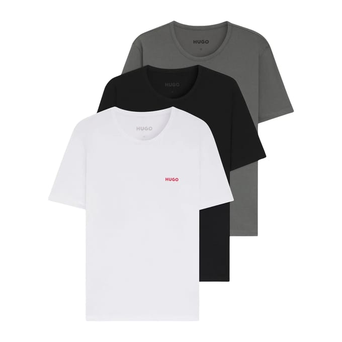 Hugo Cotton Jersey Crew Shirt Heren (3-pack) - Maat L