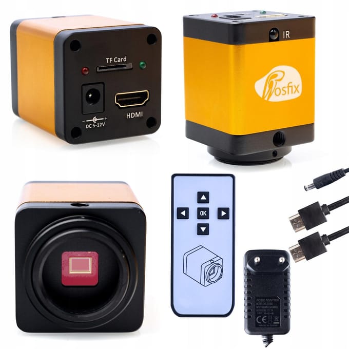 Rosfix Microscoopcamera Set PEGASUS Pro KMPP-HDMI-TF - 12MP HDMI 720P - C-Mount 180x Objectief