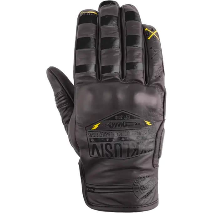 Winter leren motorhandschoenen Exklusiv Iron Glitch