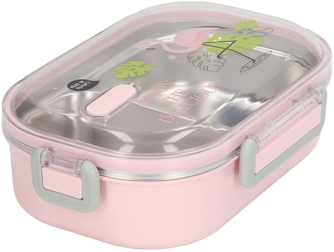 Dailygoody - Thermal Compartment Liner - Lunch Box - Roze - Isolatie - Voor Kinderen - 2 Compartimenten