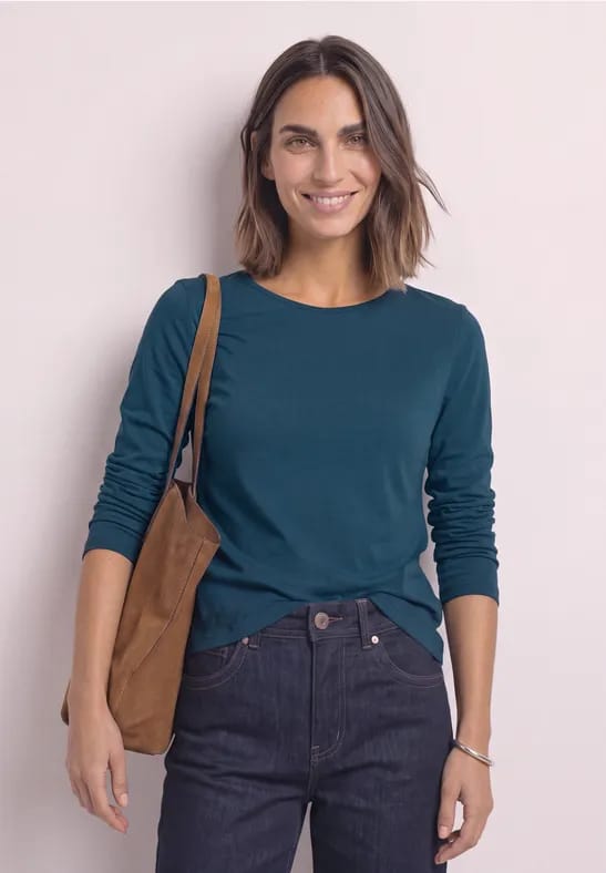 Effen shirt met lange mouwen