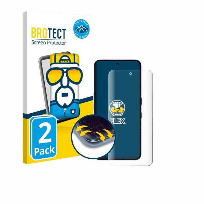 BROTECT - Screenprotector voor Nothing Phone (3) - Folie Beschermfolie transparant volledig dekking - 2 Stuks