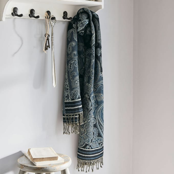 LOBERON Sjaal Eloas blauw