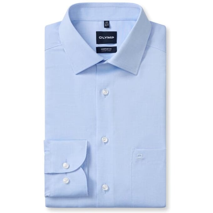 OLYMP Luxor Overhemd, Comfort Fit, New Kent, Bleu