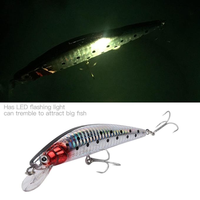 12cm elektrische visdobber met oplaadfunctie voor minnows gray