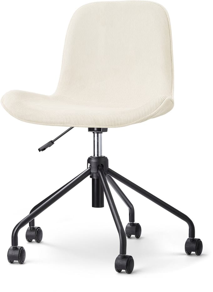 Nolon Nout-Fé bureaustoel rib beige - zwart onderstel