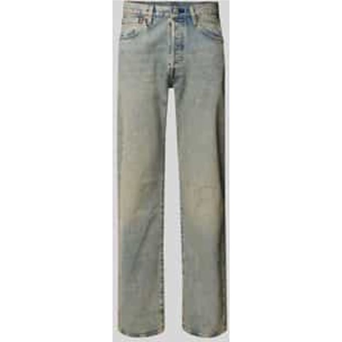 Wide leg fit jeans van katoenmix model '501®Original'