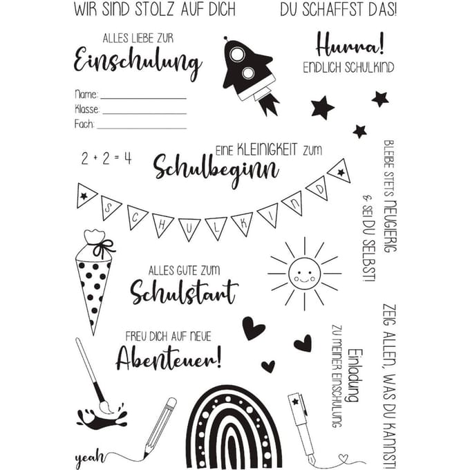 VBS Siliconen stempel "Begin van de school"