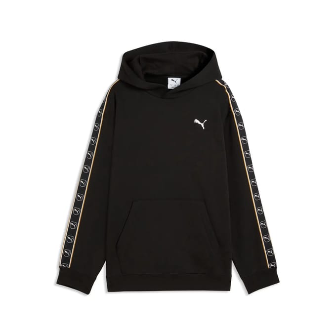 Sweatshirt met capuchon met geribbelde zoom en manche voor kinderen Puma Cat logo