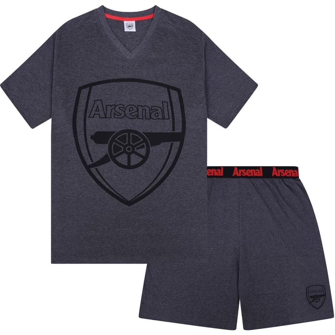 Arsenal FC Mens Short Pyjama Set S gris