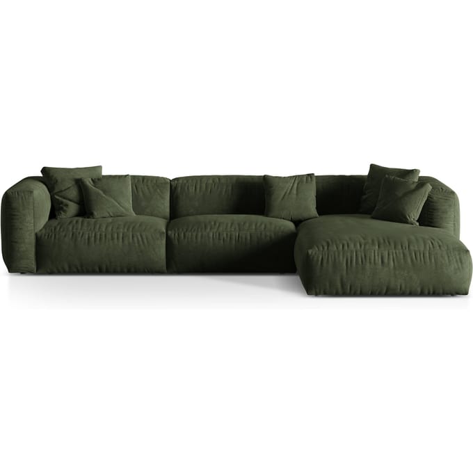 3-zits hoekbank Martina rechts velvet | Micadoni