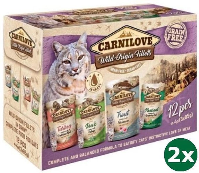 Carnilove pouch multipack kattenvoer 2x 12x85 gr