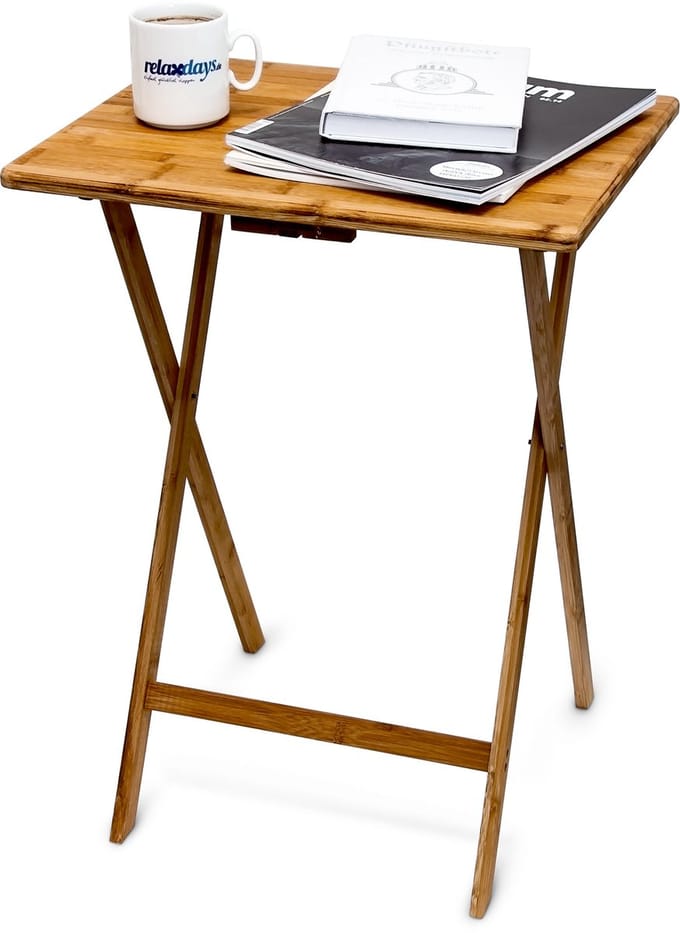 balkontafel inklapbaar - 63 x 48 x 38,5 cm - bamboe - klaptafel