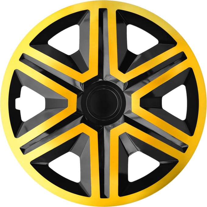 NRM Wieldoppen Action 15 inch - set van 4 stuks - goud/zwart