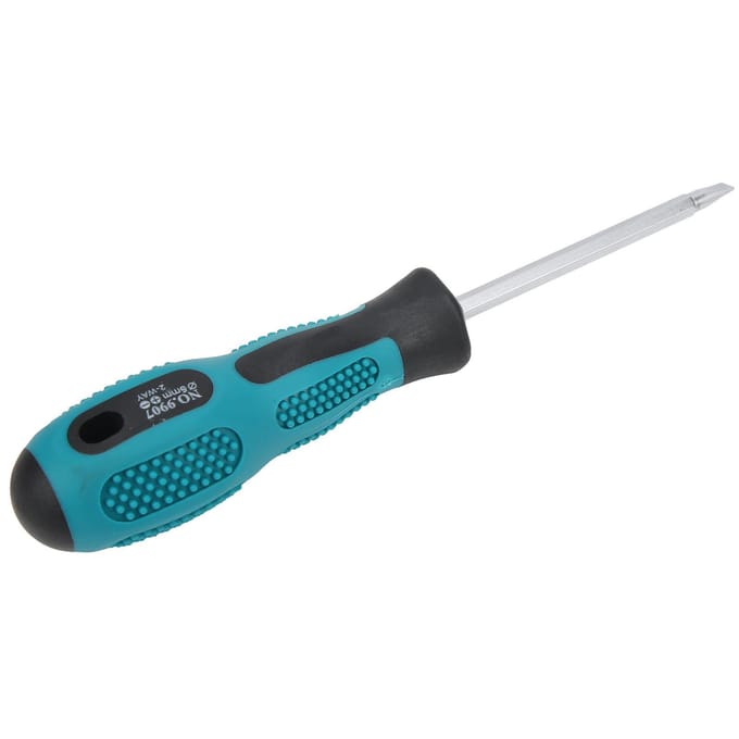 H5X75mm Tournevis Double Usage Plat Cruciforme Manche Antidérapant Tournevis Outil à Main blue