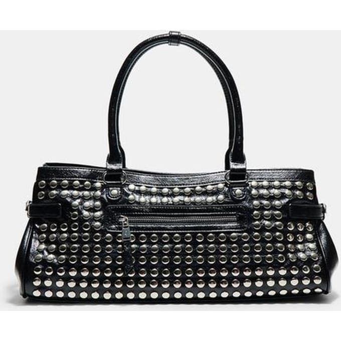Stradivarius Schoudertas met studs  Zwart OS