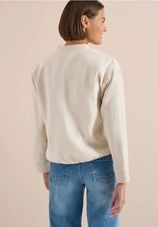 Linnen blouson met rimpels