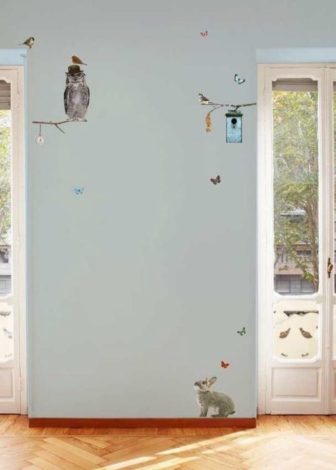 Muursticker Set bosdieren
