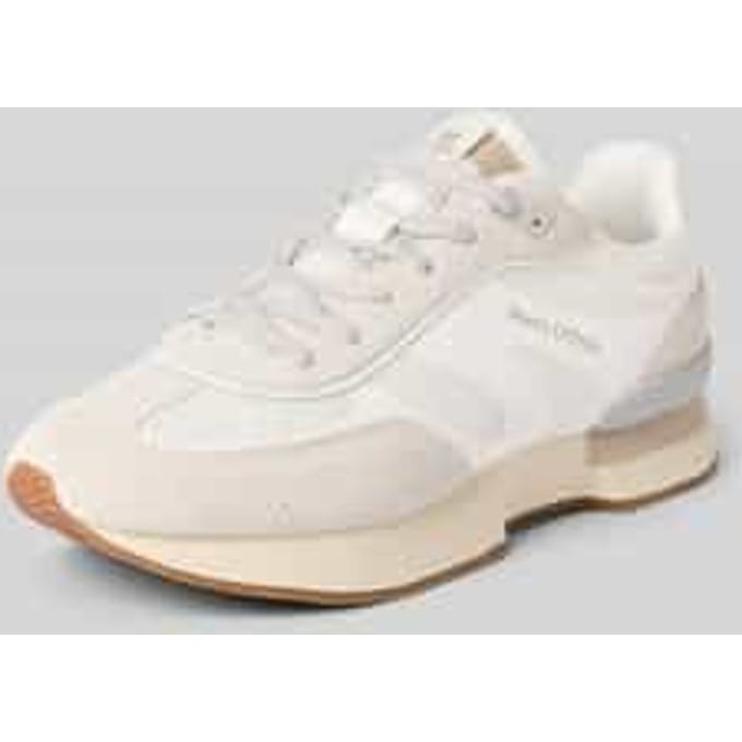 Low-top sneakers van echt rundleer