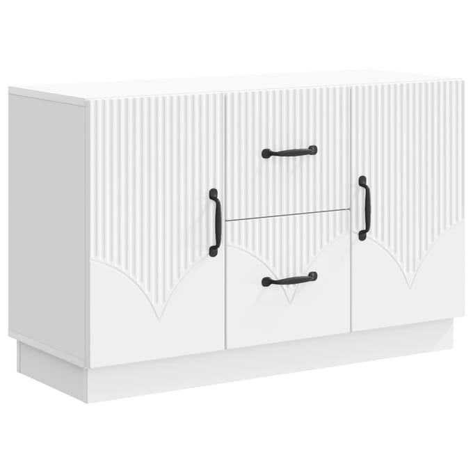vidaXL - Dressoir - Wit - 89 - x - 34,5 - x - 57 - cm - Bewerkt - hout