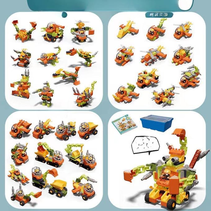 Mécanisme à engrenages pour enfants Variété Ingénierie Grandes Particules Science et Éducation Blocs de Construction Assemblage Jouet Éducatif Mecha pour Garçon gray