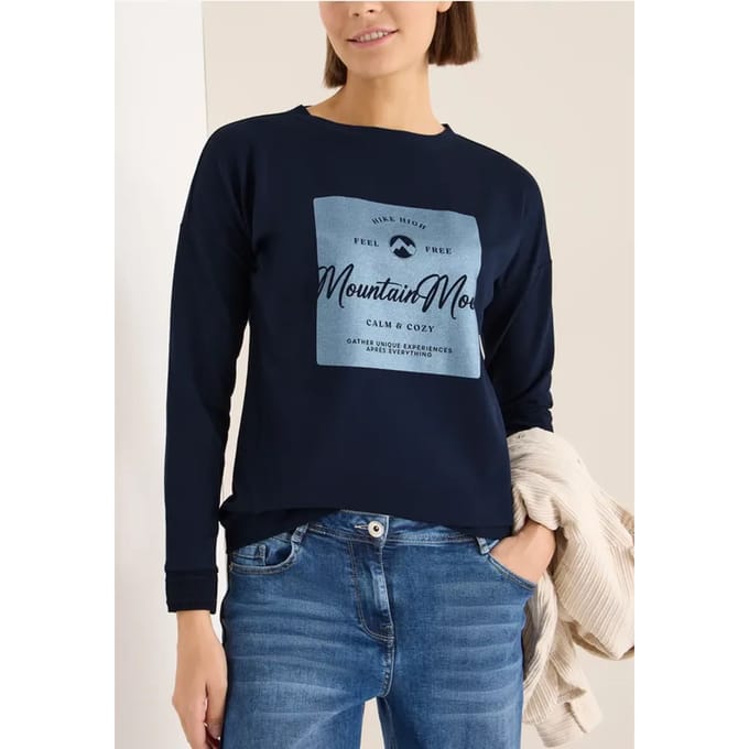 Shirt met satijnen print