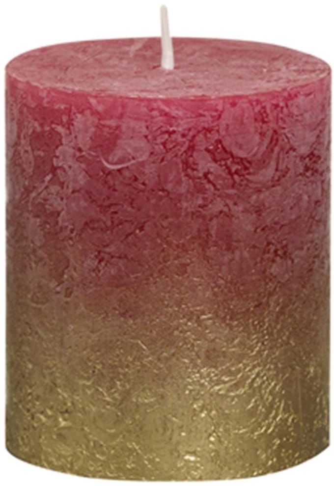 Bolsius Stompkaars 80/68 Metallic Goud / Wijnrood (1 stuks)