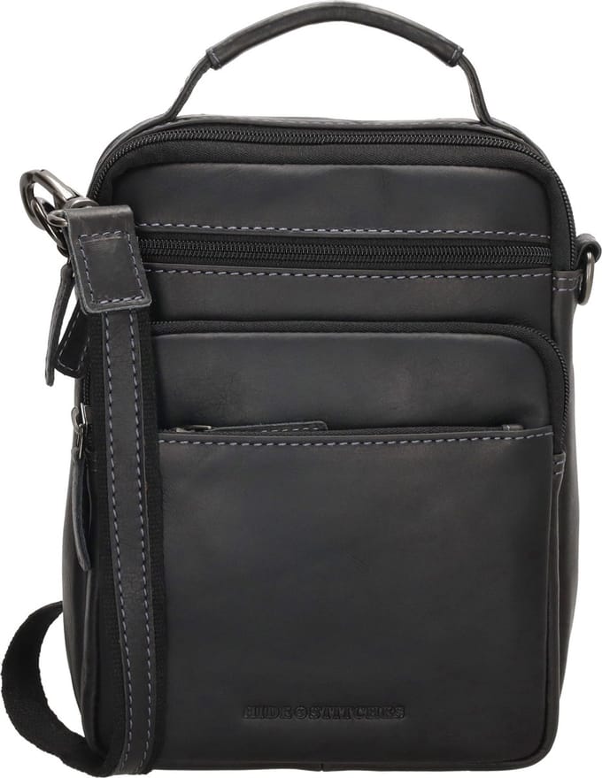 Hide & Stitches Japura Reportertas - 100% Leer - Zwart