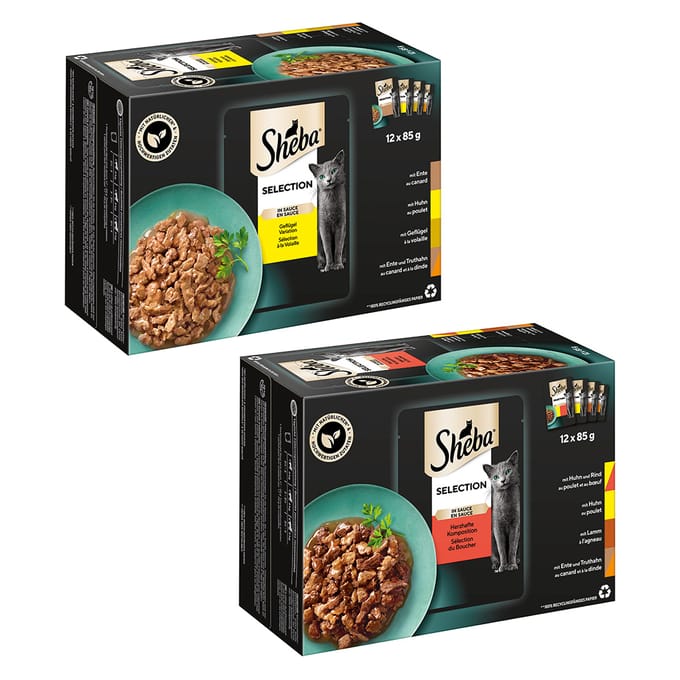 48x85g Selection 2 Sheba Kattenvoer