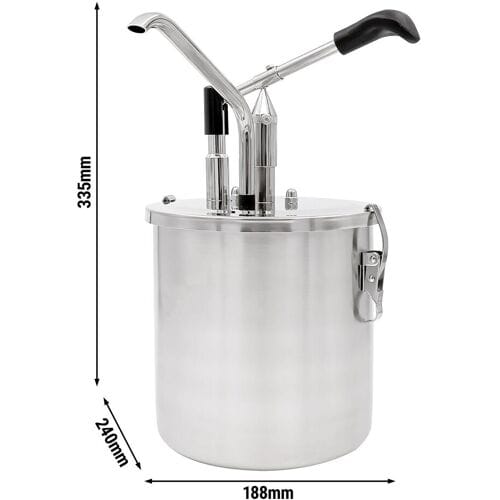 GGM Gastro Saucen-/ Dosierspender - 4 Liter - mit Behälter & einstellbarer Dosierung