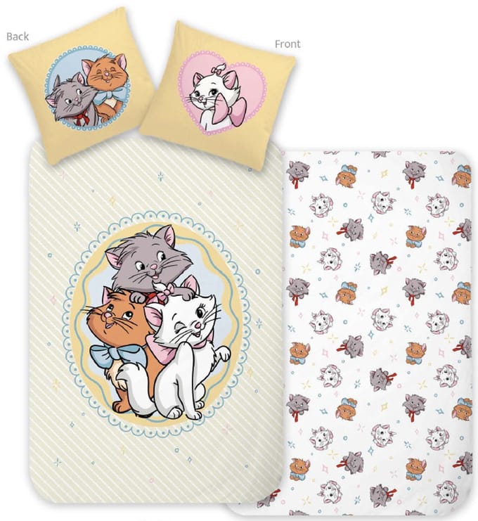 Disney Aris to Cats dekbedovertrek Classics Cute Aristocats 140 x 200 cm – 70 x 90 cm – katoen