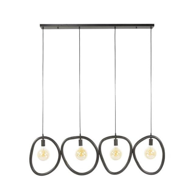 Hoyz Collection - Hanglamp Pebble 4 Lichts - Artic Zwart