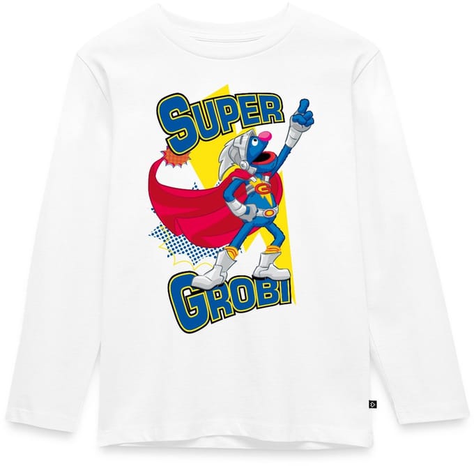 Sesamstraat Super Grobi Superheld Premium T-Shirt Kinderen