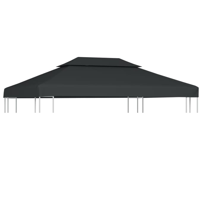 vidaXL - Prieeldak - 2-laags - 4x3m - 310 - g/m² - antracietkleurig