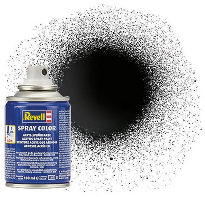 Revell Hobbyverf Acrylverf - #7 Black - Gloss - Acryl Spray - Verf spuitbus - 100 ml